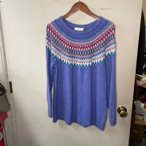 Cj banks scoop neck, pullover, cotton blend, plus size knit sweater